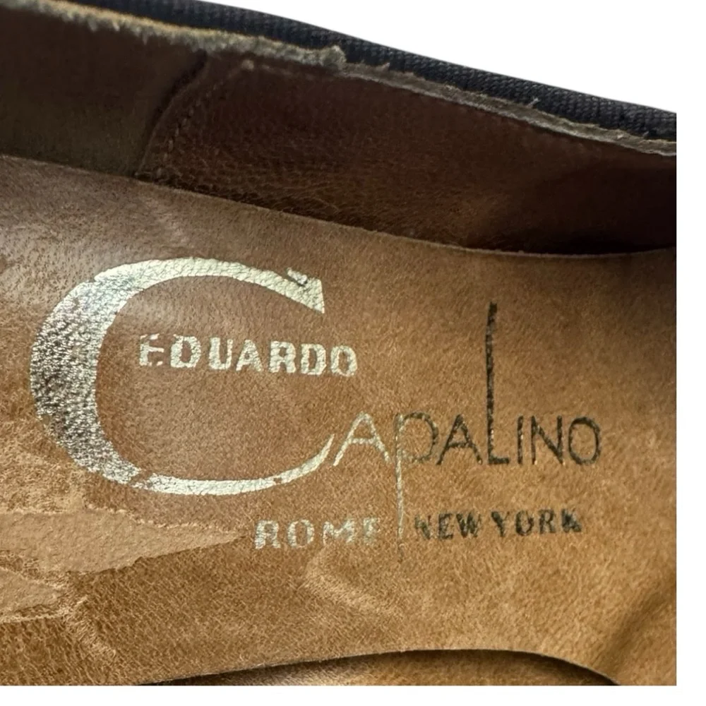 Eduardo Capalino Vintage Alligator Leather Pumps Brown Heels Womens 8.5 AAA